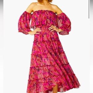 BNWT! Misa Los Angeles Cassandra Dress in Fuchsia Batik! 🌺